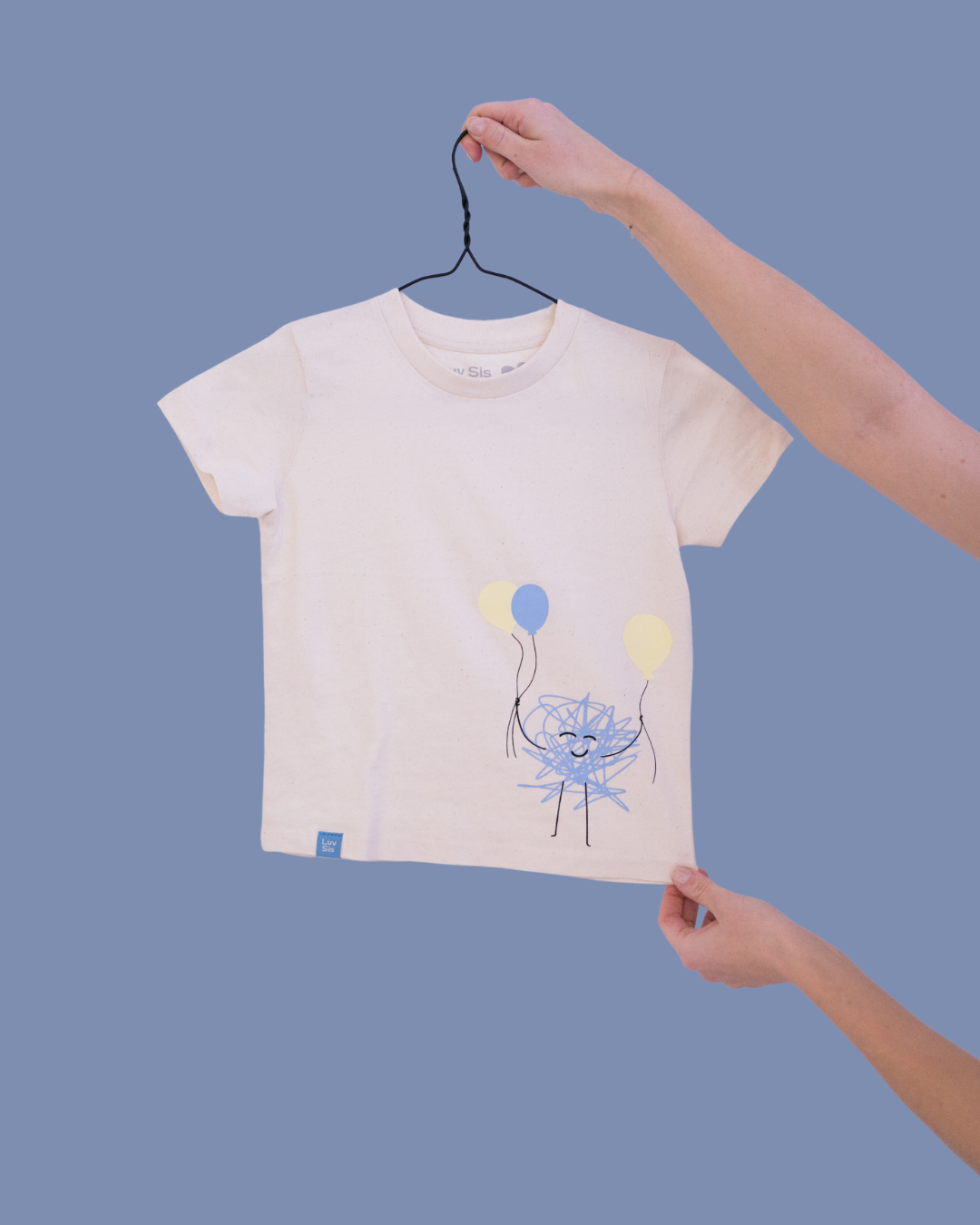 Tangle with balloons blue